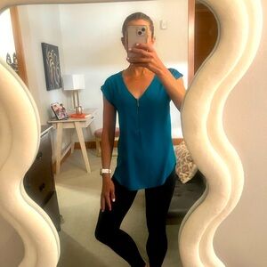 Express Teal Portofino Top